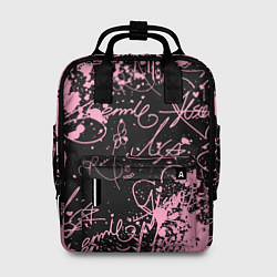 Рюкзак женский Блэкпинк - автографы, цвет: 3D-принт