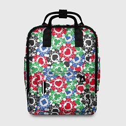 Рюкзак женский Фишки, Ставки, Покер, цвет: 3D-принт