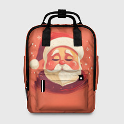 Рюкзак женский Портрет Деда Мороза, цвет: 3D-принт