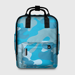 Рюкзак женский Камуфляж военный синий, цвет: 3D-принт