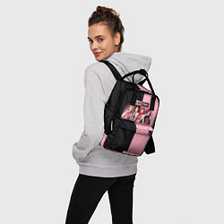 Рюкзак женский Черно-розовый градиент Black Pink, цвет: 3D-принт — фото 2