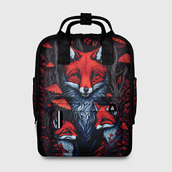 Женский рюкзак Красный лис и грибы