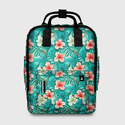 Рюкзак женский Летние цветочки паттерн, цвет: 3D-принт