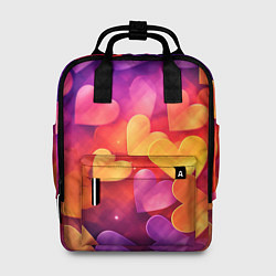 Женский рюкзак Разноцветные сердечки