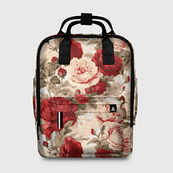 Рюкзак женский Розы паттерн, цвет: 3D-принт
