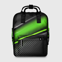 Рюкзак женский Зеленая объемная полосы, цвет: 3D-принт
