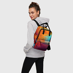 Рюкзак женский Цветной глитч, цвет: 3D-принт — фото 2