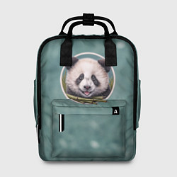 Женский рюкзак Милая мордочка панды с бамбуком