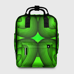 Рюкзак женский Зеленые овалы, цвет: 3D-принт