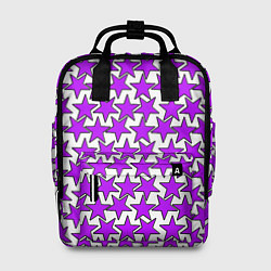 Рюкзак женский Ретро звёзды фиолетовые, цвет: 3D-принт