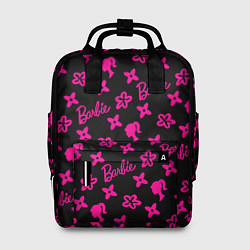 Женский рюкзак Барби паттерн черно-розовый