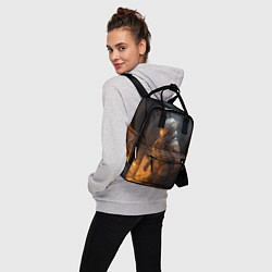 Рюкзак женский Огонь в космосе, цвет: 3D-принт — фото 2
