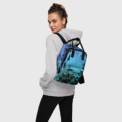 Рюкзак женский Неоновый абстрактный фон в граффити стиле, цвет: 3D-принт — фото 2