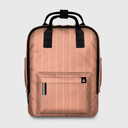 Рюкзак женский Светлый коралловый полосы, цвет: 3D-принт