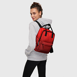 Рюкзак женский Градиент красный тёмный, цвет: 3D-принт — фото 2