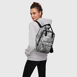 Рюкзак женский Черно-белый мозаичный узор, цвет: 3D-принт — фото 2