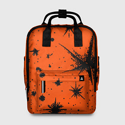 Рюкзак женский Огненный оранжевый абстракция, цвет: 3D-принт