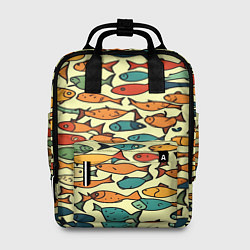 Рюкзак женский Стайка рыбок, цвет: 3D-принт