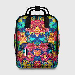 Женский рюкзак Зеркальный цветочный паттерн - мода