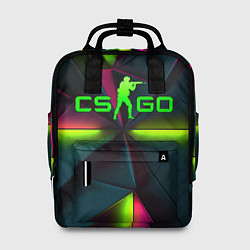 Рюкзак женский CS GO green neon, цвет: 3D-принт