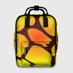 Рюкзак женский Коричневая сеть с цветными пятнами, цвет: 3D-принт