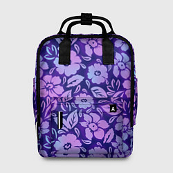 Рюкзак женский Фиолетовые цветочки, цвет: 3D-принт