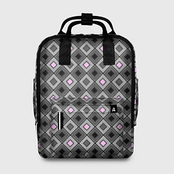 Рюкзак женский Серо - розовый геометрический узор, цвет: 3D-принт