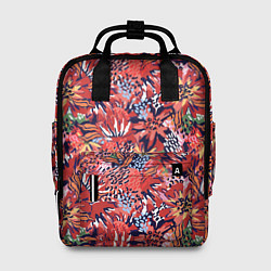 Рюкзак женский Осенние цветы с пятнами, цвет: 3D-принт