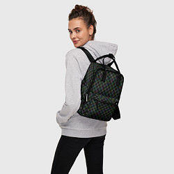 Рюкзак женский Разноцветные линии на черном, цвет: 3D-принт — фото 2