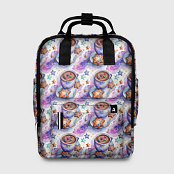 Рюкзак женский Какао с печеньками, цвет: 3D-принт