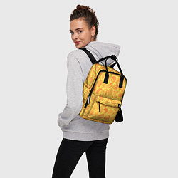 Рюкзак женский Фастфуд - жёлтый, цвет: 3D-принт — фото 2
