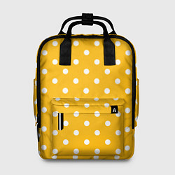 Рюкзак женский Горчичный в горошек, цвет: 3D-принт