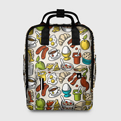 Рюкзак женский Завтрак - цветной, цвет: 3D-принт