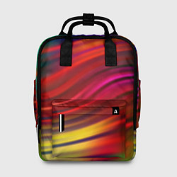 Рюкзак женский Разноцветный абстрактный узор волны, цвет: 3D-принт