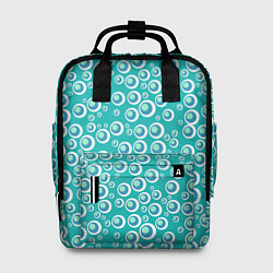 Рюкзак женский Бирюзовые пузыри, цвет: 3D-принт