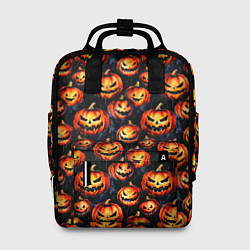 Рюкзак женский Весёлые тыквы на Хеллоуин паттерн, цвет: 3D-принт