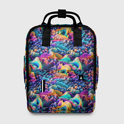 Женский рюкзак Разноцветные причудливые волны