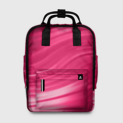 Рюкзак женский Абстрактный волнистый узор в красно-розовых тонах, цвет: 3D-принт