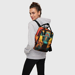 Рюкзак женский Жираф в стиле фолк-арт, цвет: 3D-принт — фото 2