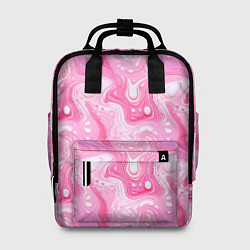 Рюкзак женский Розовые разводы краски, цвет: 3D-принт