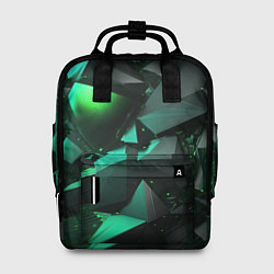 Женский рюкзак Зеленые абстрактные объекты