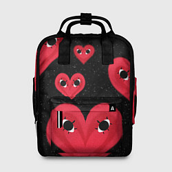 Рюкзак женский Космические сердца, цвет: 3D-принт