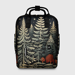 Женский рюкзак Новогоднее настроение лес
