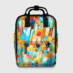 Рюкзак женский Кисти художника, цвет: 3D-принт