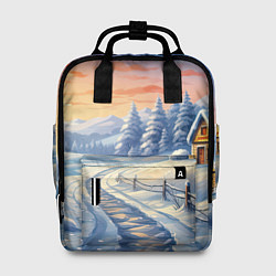 Рюкзак женский Предновогодний восход, цвет: 3D-принт