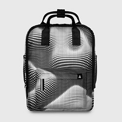 Женский рюкзак Чёрно белый точечный абстрактный фон