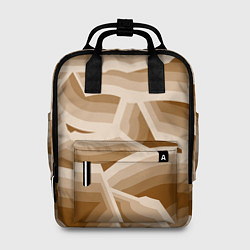Рюкзак женский Кофейные линии, цвет: 3D-принт