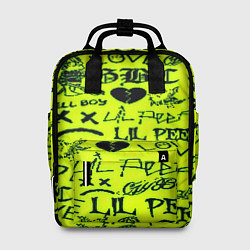 Рюкзак женский Lil peep кислотный стиль, цвет: 3D-принт