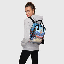 Рюкзак женский Новогодняя площадь, цвет: 3D-принт — фото 2