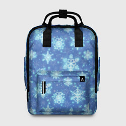 Рюкзак женский Pattern with bright snowflakes, цвет: 3D-принт